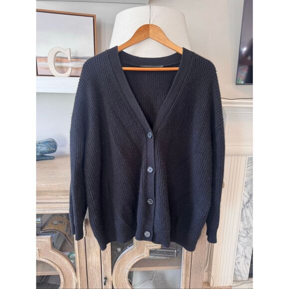 Jenni Kayne Cashmere Cocoon Cardigan in Black Size Small - Picture 2 of 7